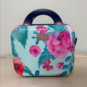 Floral Cosmetic Case - Pink and Blue